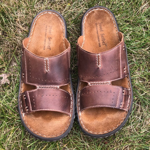 josef seibel mens leather mules